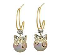Pearl Earrings Accessories Charming Mermaid Inspired Pearl Earrings Elegant Fashion Ear Hook Ornament Dangle Ear Accessories