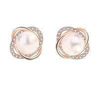 Pearl Earrings Female Encrusted Pearl Earrings Rose Gold Pearl Earrings Jewellery Earrings For Women Fresh Earrings Crab Earrings, one size, Copper, No Gemstone