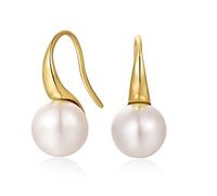 Pearl Earrings Gold Drop 925 Sterling Silver for Women Jewellery