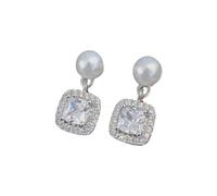 Pearl Earrings, Plated Silver, 14K Luxury Earrings, Slim The Face And Enhance Temperament, Suitable For Women's Daily Commuting, Dating And Party, Versatile