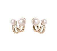 Pearl Earrings Women's French High End Temperament Earrings Tibet Earrings, Einheitsgröße, Metal, No Gemstone