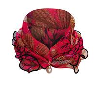 Pearl Edge Gold Silk Bib Gold Lace Changeable Scarf Fashion Scarf Square Neck Scarfs for Men
