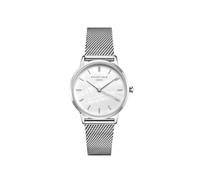 Rosefield Pearl Edit Mesh Silver with Pearl White Dial and 36mm Silver Case RMSMS-R08 Stainless Steel., Silver, One Size, Elegant