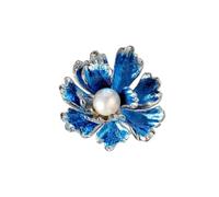 Pearl Enamel Peony Flower Brooches For Home