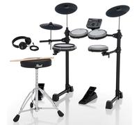 Pearl ERS1000 eRoadshow Amazon Exclusive Complete Electronic Drum Set with 4 Silent Mesh Pads, Two Pedal Controllers, Cymbal Pads, Throne, Drum Racks, Headphones and Sticks