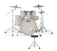 Pearl Export 22" USA Fusion Drum Kit With D-50 Drum Throne Slipstream White