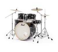 Pearl Export EXX725NBR/C31 Jet Black 5d. drum kit with hardware and cymbal set (rock)