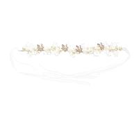 Pearl Flower Headband for Bridesmaid Elegant Handmade Hair Accessory for Weddings and Parties Delicate Leaf Design with Soft Tulle for Celebrations and Special Occasions