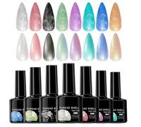 Pearl Gel Polish - Long-Lasting Pearlized Shimmer Gel Nail Polish | Multi-color Manicure Accessories for Beginners Enthusiasts Professionals