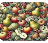 Pearl Glass Worktop Saver - Toughened Glass Cutting Board & Surface Protector - Apples & Pears - Heat Resistant to 240°C - Non-Slip Rubber Feet - UK Made (50 x 40cm Large)