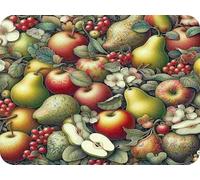 Pearl Glass Worktop Saver - Toughened Glass Cutting Board & Surface Protector - Apples & Pears - Heat Resistant to 240°C - Non-Slip Rubber Feet - UK Made (40 x 30cm Medium)