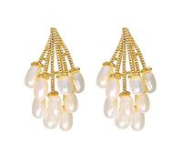 Pearl Grape Women's Beaded Earrings Silver Needless Elegant Dainty Jewelry for Her Trendy Fashion Accessories (Multicolor, One Size)