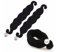 Pearl Hair Bun Maker - 2Pcs Magic Bun Twister, Lazy Hair Curler Clips, Twist Curler Donut Tools for Girls & Women Gift
