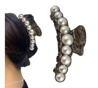 Pearl Hair Clips, Pearl Hair Clip for Women, Non-Slip Jaw Clips with Strong Hold, Long Jaw Clips, Hair Clips, Fancy Pearl Hair Accessories for Styling Women and Girls