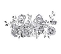 Pearl Hair Comb Luxury Pearl Flower Hair Comb Bridal Wedding Clips Headpieces Handmade Crystal Beaded Hairpin Gifts