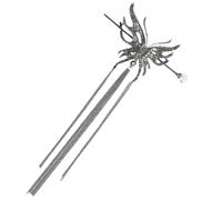 Pearl Hair Stick Alloy Butterfly Bun Pin Black Retro Classic