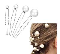 Pearl Hairpins, 32PCS Wedding Pearl Hair Pins Set with U Shape Barrette for Bride, Bridesmaid, Women & Girls - Silver