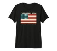 Pearl Harbor Hawaii December 7, 1941 48 Star American Flag Premium T-Shirt