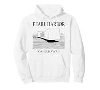 Pearl Harbor Hawaii Minimalist Historic Travel Souvenir Pullover Hoodie