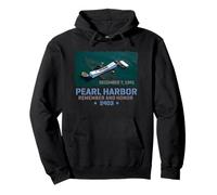 Pearl Harbor Remember and Honor USS Arizona Brush Print Pullover Hoodie