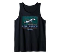 Pearl Harbor Remember and Honor USS Arizona Brush Print Tank Top