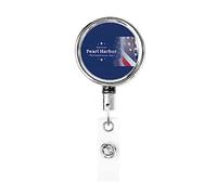 Pearl Harbor Remembrance Day Retractable Badge Holder Reel Clip Id Card Holder forNurse Student Office Worker