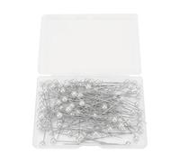 Pearl Head Pin Round Jewelry Pins 100Pcs Sewing Pins Corsage Pin for Bouquets Crafts Sewing Decorations Wedding (White)