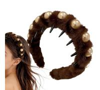 Pearl Headband, Face-Framing Design, 16cm, Headbands, Fashion Headpiece, Even Pressure Distribution, For Women Lady Mother Female Friend Teacher Photo Props Party
