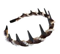 Pearl Headband Tooth - Wave Headdress, Non-Slip Hair Comb | Elegant Pearl Hairband Accessory For Brides, Wedding Headband, Women’s Hair Comb, Teeth Style, Durable Headpiece For Formal Occas