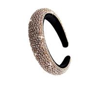Pearl headdress Crystal Diamond Headband for Women Fashionable Handmade Wide Hair Hoops Beaded Bling HairBand Hair Accessories