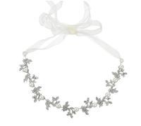 Pearl Headpiece Wedding Hair Accessory Elegant Alloy Ribbon Silver | Lightweight, Easy to Fix, Safe Hair Decor, Women's Wedding Use, Elegant Style, Bridal Leaf Design