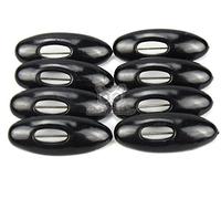 Pearl Hijab Scarf Pins Safety Pin Multicolor Black Wheel Tailor Sewing Snag-Free (Safety Pin Black 8pcs)