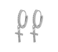 Pearl Hoops for Women Exquisite Pendant Hanging Ring Zircon Ring Earrings Fashionable Single Earrings Light up Christmas Earrings for Women Dangling (B, A)