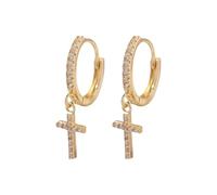 Pearl Hoops for Women Exquisite Pendant Hanging Ring Zircon Ring Earrings Fashionable Single Earrings Light up Christmas Earrings for Women Dangling (A, A)