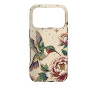 Pearl Hummingbird Celestial Moon Stars Floral Mosaic Art Case for iPhone 17 Pro