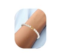 Pearl Initial Bracelet for Women Personalized A-Z Letter Pearl Beaded Bracelet Jewelry, Women Bridesmaid Proposal Wedding Bride Party Bridal Shower Mothers Day Gift