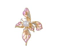 Pearl Iris Flower Brooch Women's Chest Flower Cardigan Sweater Fixed Accessory for Coffee Shops Parties