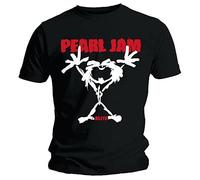 Pearl Jam Official T Shirt Classic Logo Stickman Alive