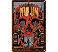 PEARL JAM Retro Metal Tin Sign, Vintage Art Poster Decoration, Wall Plaque Gift for Man Cave Bar Pub Garage Kitchen Garden Bathroom Office Home Decor Tin Sign, 8x12 Inch