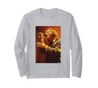 Pearl Jam Singer Eddie Vedder by Andy Willsher Long Sleeve T-Shirt