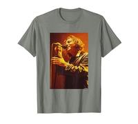 Pearl Jam Singer Eddie Vedder by Andy Willsher T-Shirt, Men, Olive Heather, X-Large