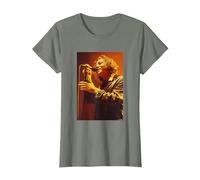 Pearl Jam Singer Eddie Vedder by Andy Willsher T-Shirt, Women, Olive Heather, Small