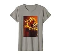 Pearl Jam Singer Eddie Vedder by Andy Willsher T-Shirt, Women, Slate Grey, X-Large