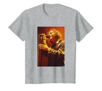 Pearl Jam Singer Eddie Vedder by Andy Willsher T-Shirt, Youth, Heather Grey, 2T