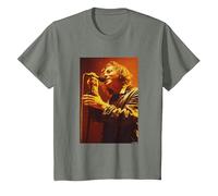 Pearl Jam Singer Eddie Vedder by Andy Willsher T-Shirt, Youth, Olive Heather, Large