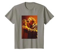 Pearl Jam Singer Eddie Vedder by Andy Willsher T-Shirt, Youth, Slate Grey, Medium