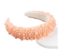 Pearl Knotted Headband Crystal Beaded Headbands For Women Bling Sparkly Wide Padded Hairband Hair Hoop Prom Party Jewelry Headwear(Headband 10)