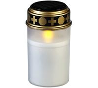PEARL LED Solar Grave Light with Flickering Light and Battery, 12.5 cm, White (Grave Lantern LED Solar)