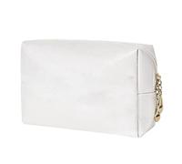 Pearl Letter Makeup Bag, Personalized Cosmetic Pouch for Travel, White Zippered Organizer, PU Leather, Storage for Cosmetics, Portable Toiletry Bag, Gift Set