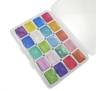 Pearl Mineral Watercolor Paint Set - 20 Shimmer & Colors w/Color Shift Effect |Glitter Art Paint for Canvas, Journals | Adult Artist Grade & Child Safe (Style B)